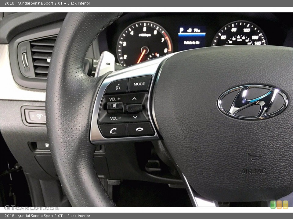 Black Interior Steering Wheel for the 2018 Hyundai Sonata Sport 2.0T #139750640