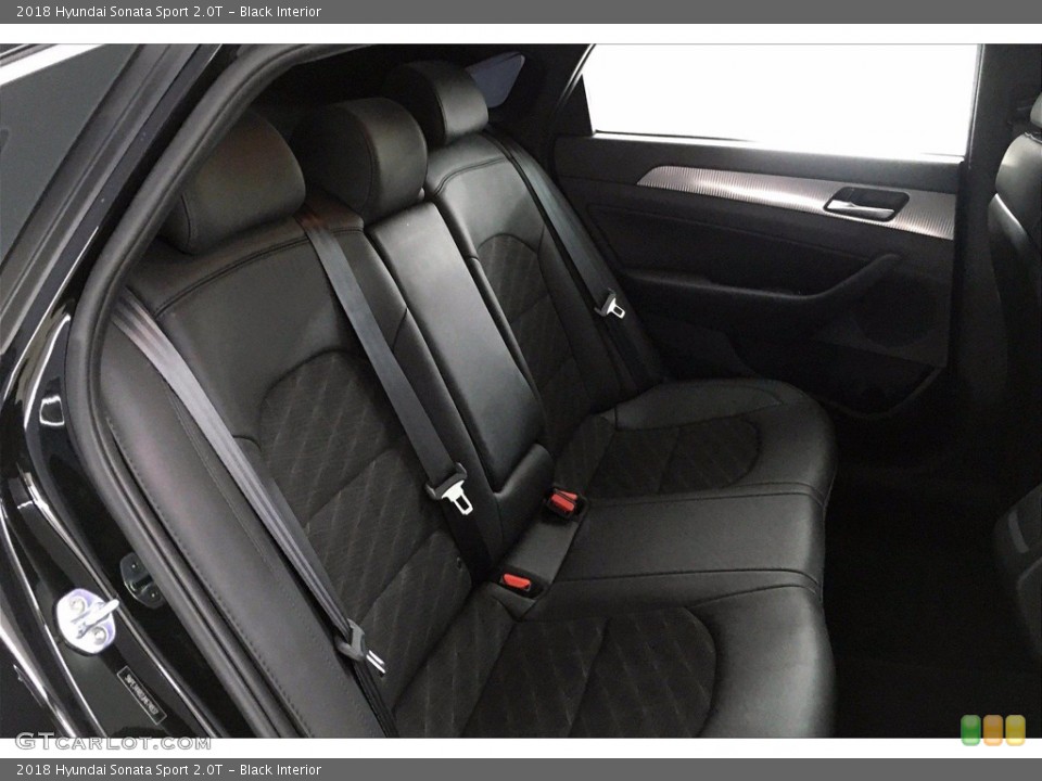 Black Interior Rear Seat for the 2018 Hyundai Sonata Sport 2.0T #139750817