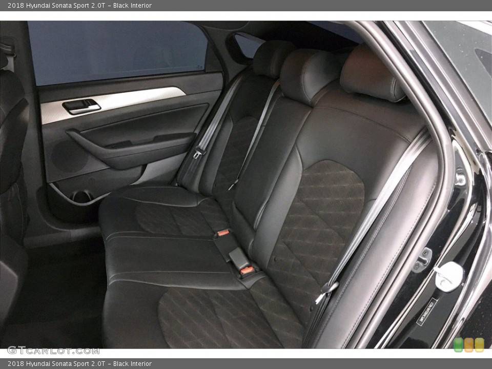 Black Interior Rear Seat for the 2018 Hyundai Sonata Sport 2.0T #139750833
