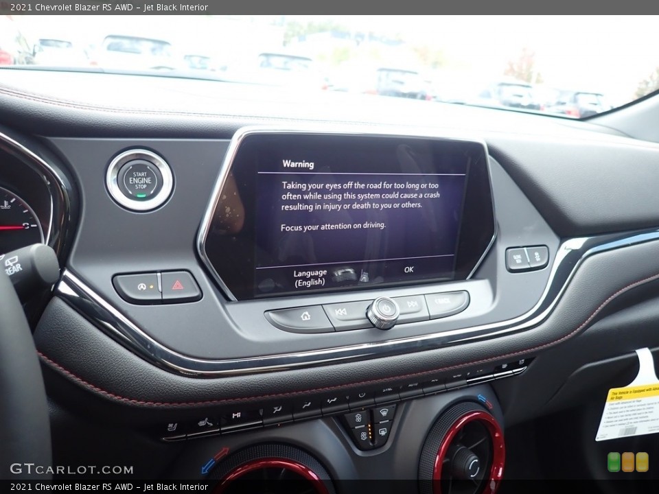 Jet Black Interior Controls for the 2021 Chevrolet Blazer RS AWD #139750834