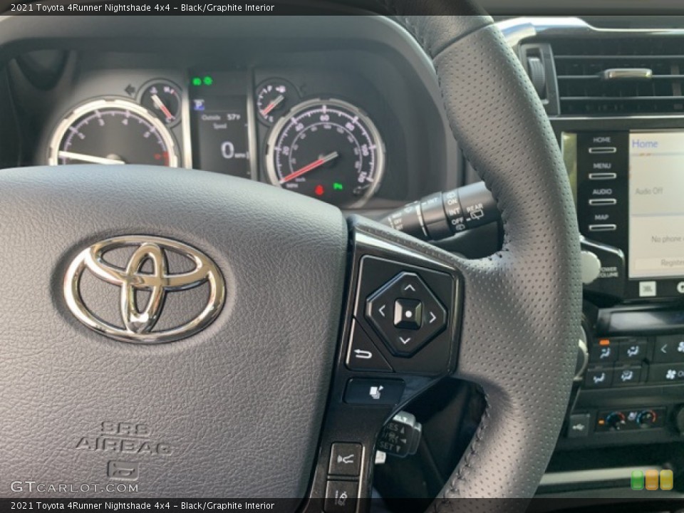 Black/Graphite Interior Steering Wheel for the 2021 Toyota 4Runner Nightshade 4x4 #139751087