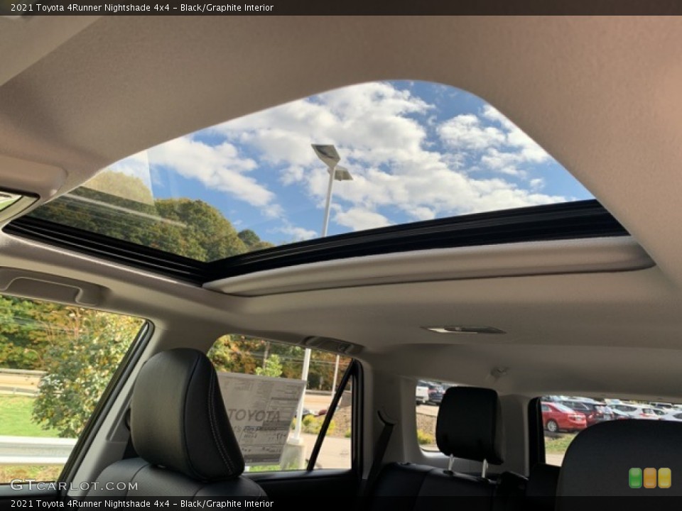 Black/Graphite Interior Sunroof for the 2021 Toyota 4Runner Nightshade 4x4 #139751198