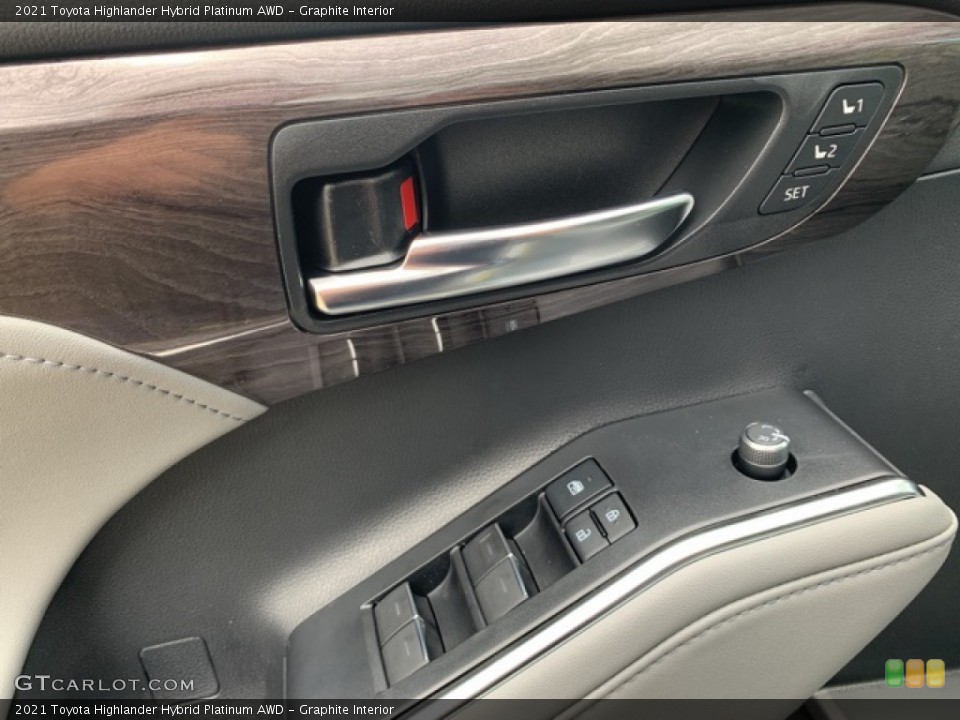 Graphite Interior Controls for the 2021 Toyota Highlander Hybrid Platinum AWD #139751750