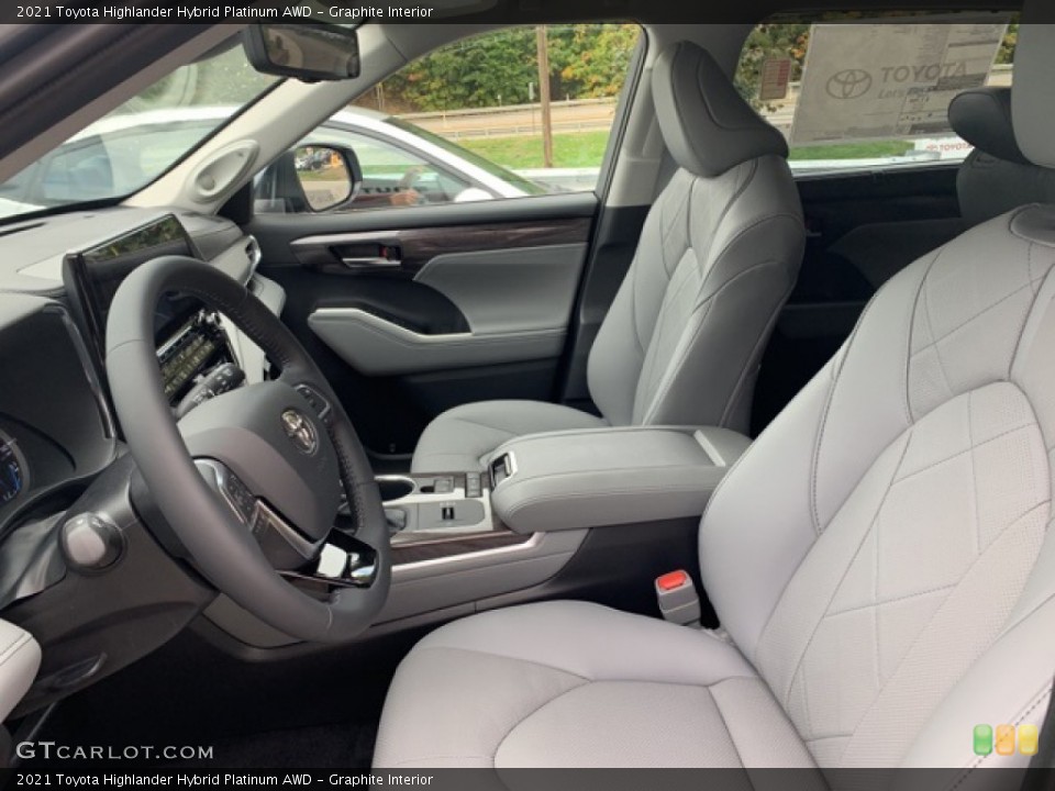 Graphite Interior Front Seat for the 2021 Toyota Highlander Hybrid Platinum AWD #139751755