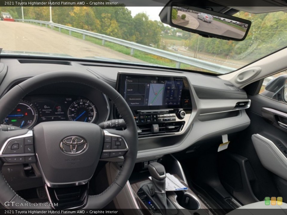 Graphite Interior Dashboard for the 2021 Toyota Highlander Hybrid Platinum AWD #139751759