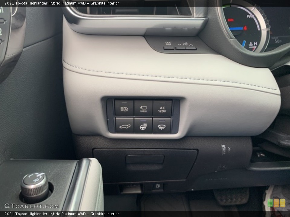 Graphite Interior Controls for the 2021 Toyota Highlander Hybrid Platinum AWD #139751765