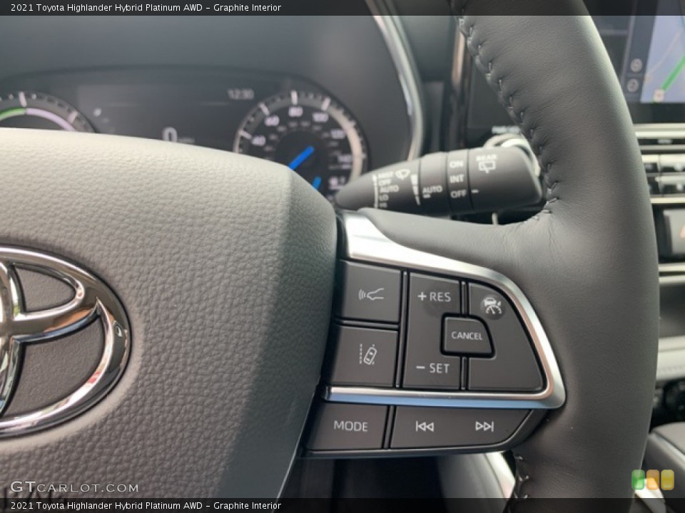 Graphite Interior Steering Wheel for the 2021 Toyota Highlander Hybrid Platinum AWD #139751786