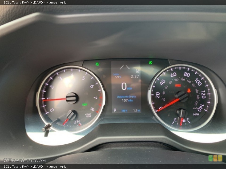 Nutmeg Interior Gauges for the 2021 Toyota RAV4 XLE AWD #139752464