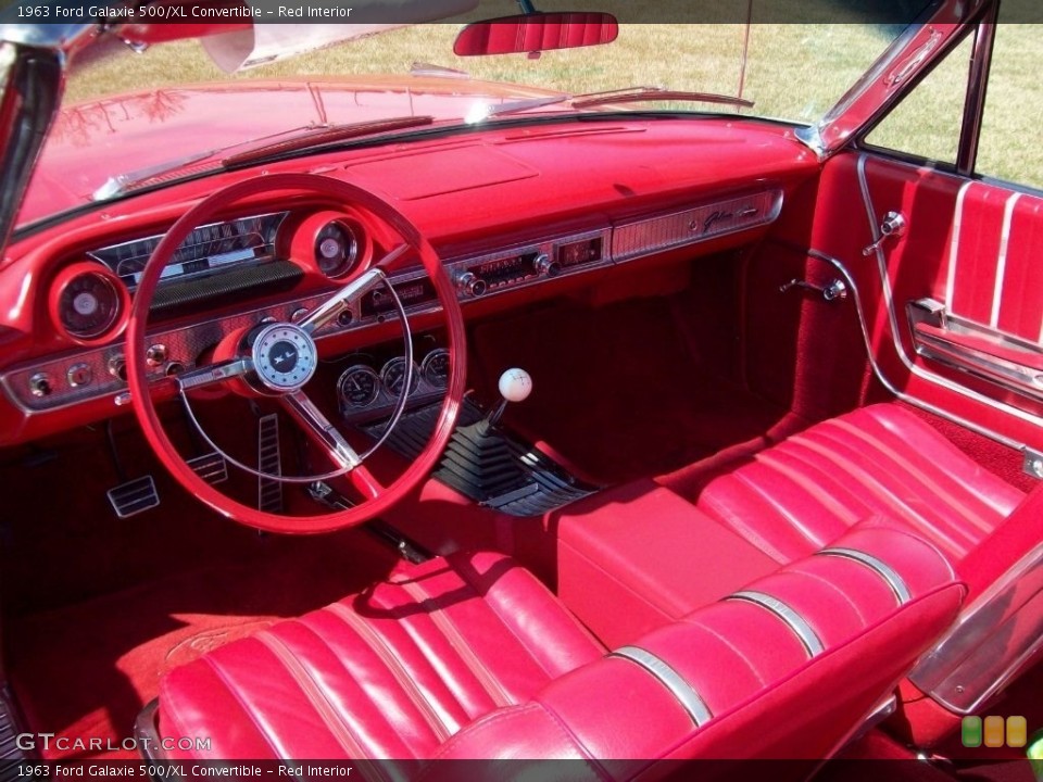 Red Interior Photo for the 1963 Ford Galaxie 500/XL Convertible #139752806