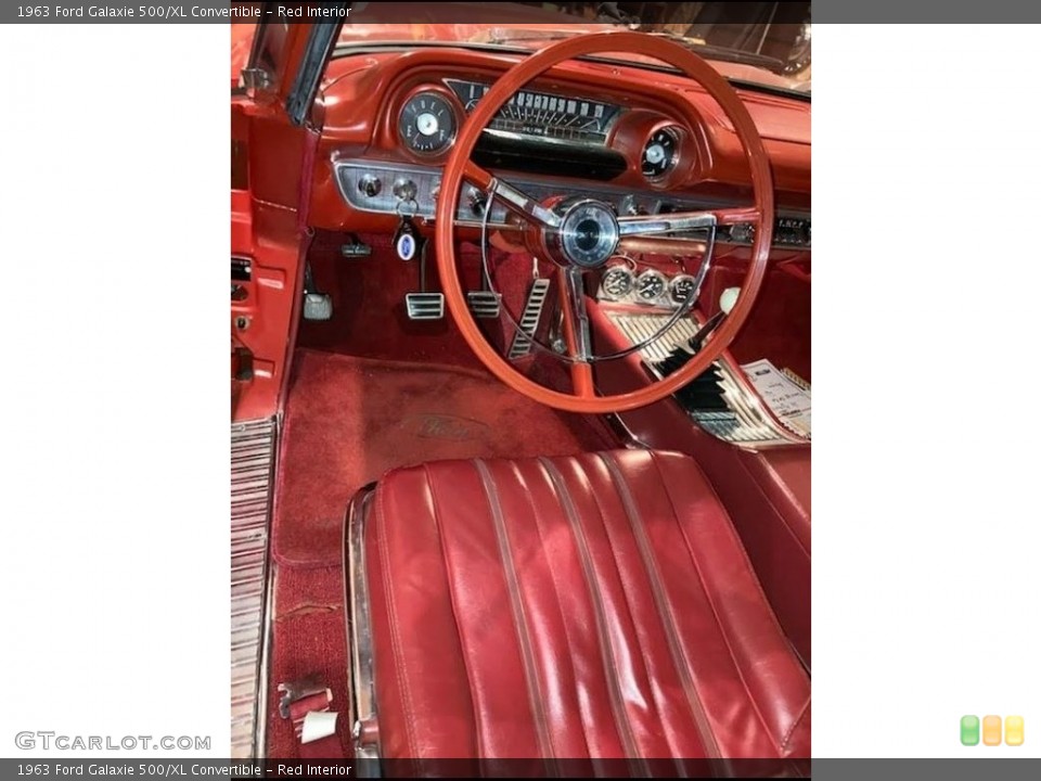 Red Interior Controls for the 1963 Ford Galaxie 500/XL Convertible #139752851