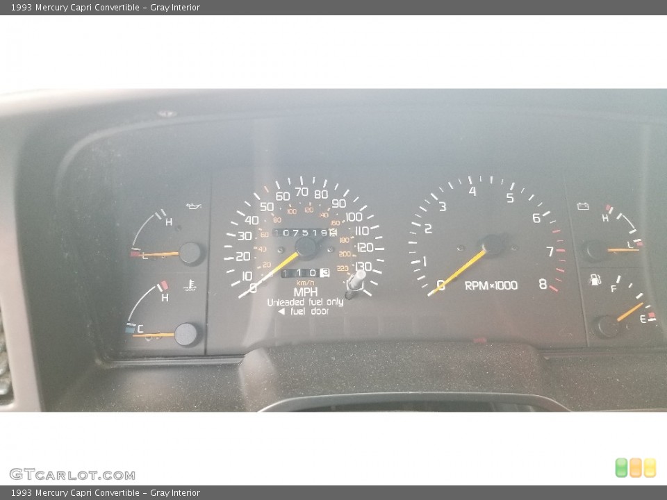 Gray Interior Gauges for the 1993 Mercury Capri Convertible #139753160