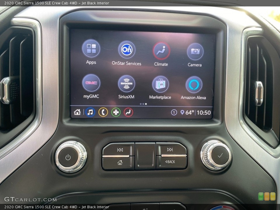 Jet Black Interior Controls for the 2020 GMC Sierra 1500 SLE Crew Cab 4WD #139756745