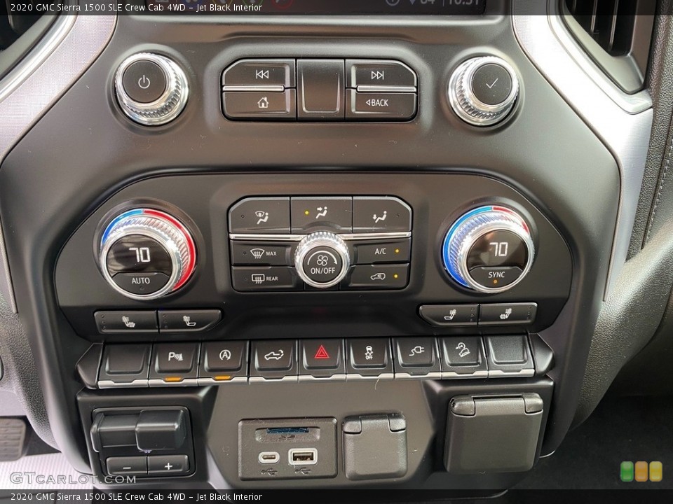 Jet Black Interior Controls for the 2020 GMC Sierra 1500 SLE Crew Cab 4WD #139756763