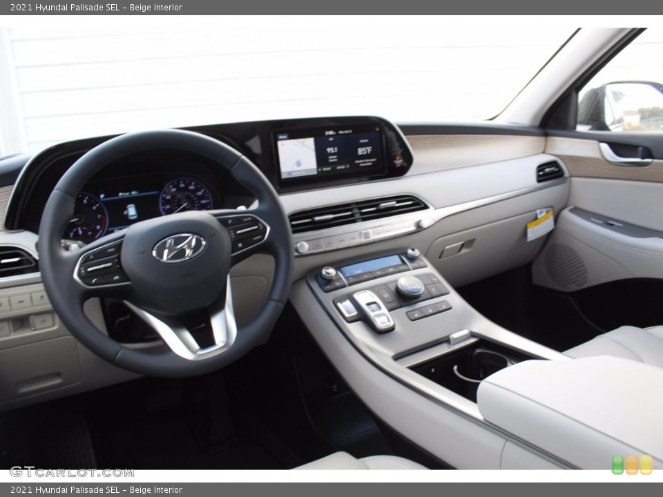 Beige Interior Dashboard for the 2021 Hyundai Palisade SEL #139760110