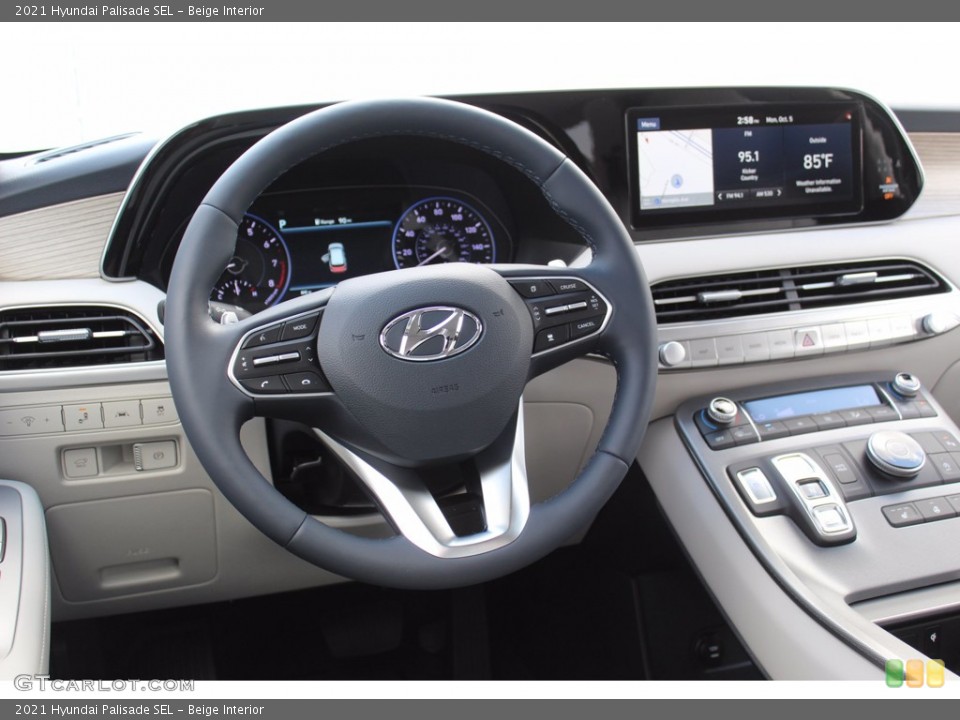 Beige Interior Steering Wheel for the 2021 Hyundai Palisade SEL #139760134