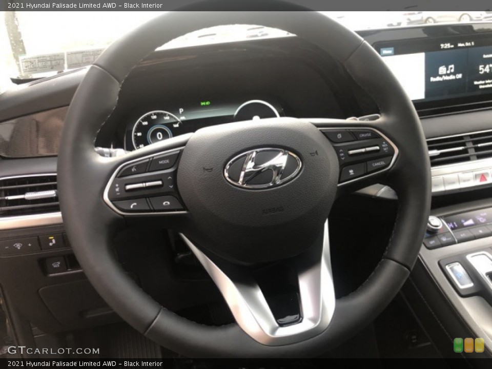 Black Interior Steering Wheel for the 2021 Hyundai Palisade Limited AWD #139761376