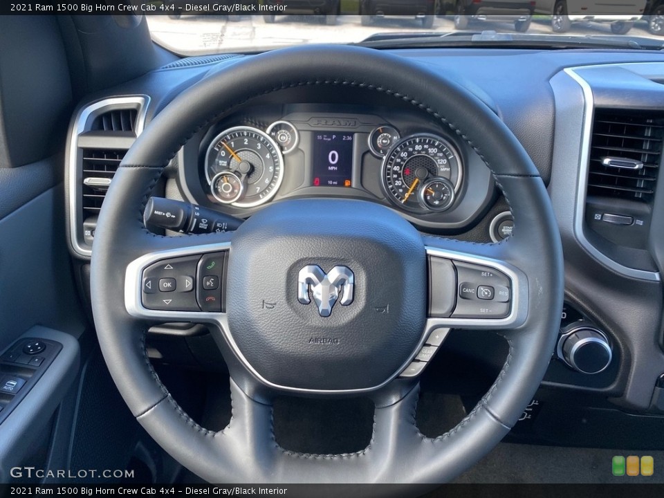 Diesel Gray/Black Interior Steering Wheel for the 2021 Ram 1500 Big Horn Crew Cab 4x4 #139765351