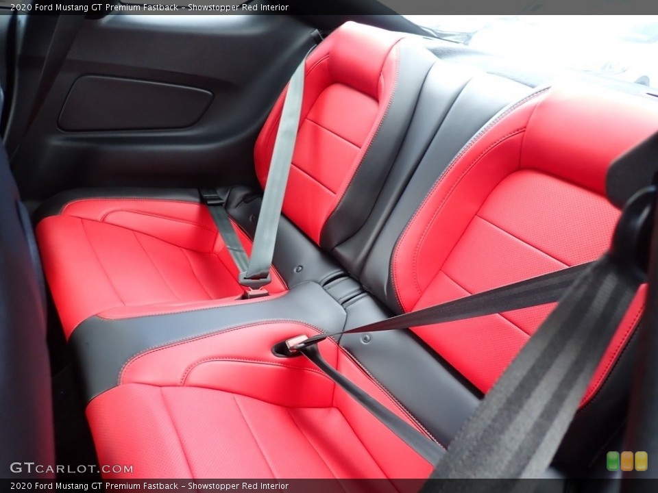 Showstopper Red Interior Rear Seat for the 2020 Ford Mustang GT Premium Fastback #139765723