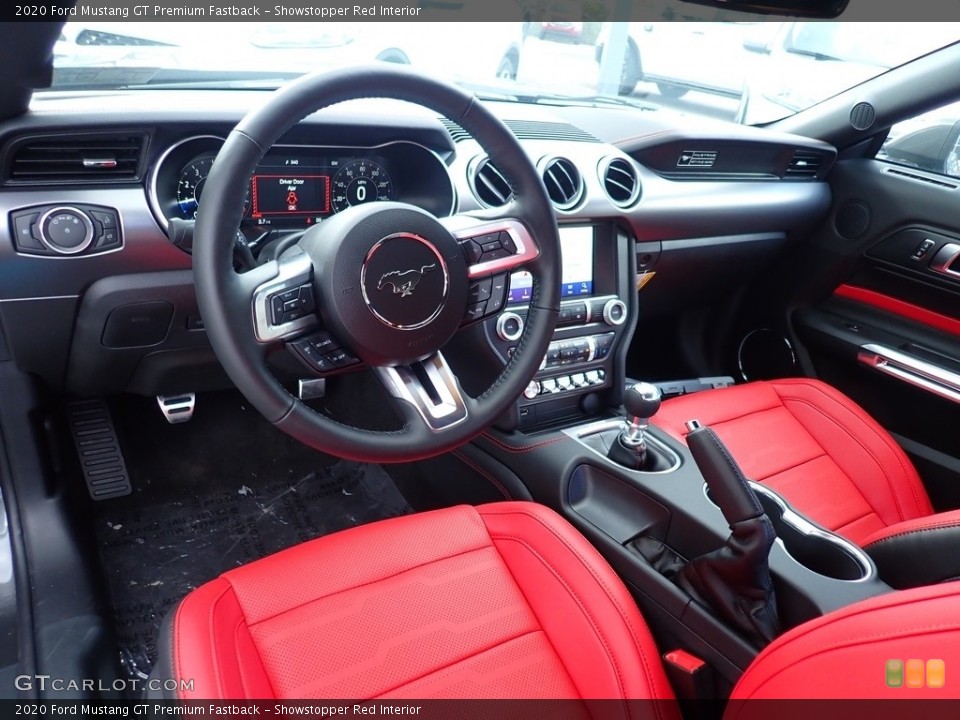 Showstopper Red Interior Front Seat for the 2020 Ford Mustang GT Premium Fastback #139765744