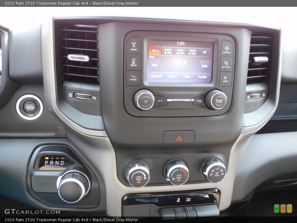 Black/Diesel Gray Interior Controls for the 2020 Ram 2500 Tradesman Regular Cab 4x4 #139774353