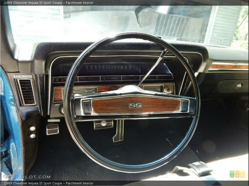 Parchment Interior Steering Wheel for the 1969 Chevrolet Impala SS Sport Coupe #139774368