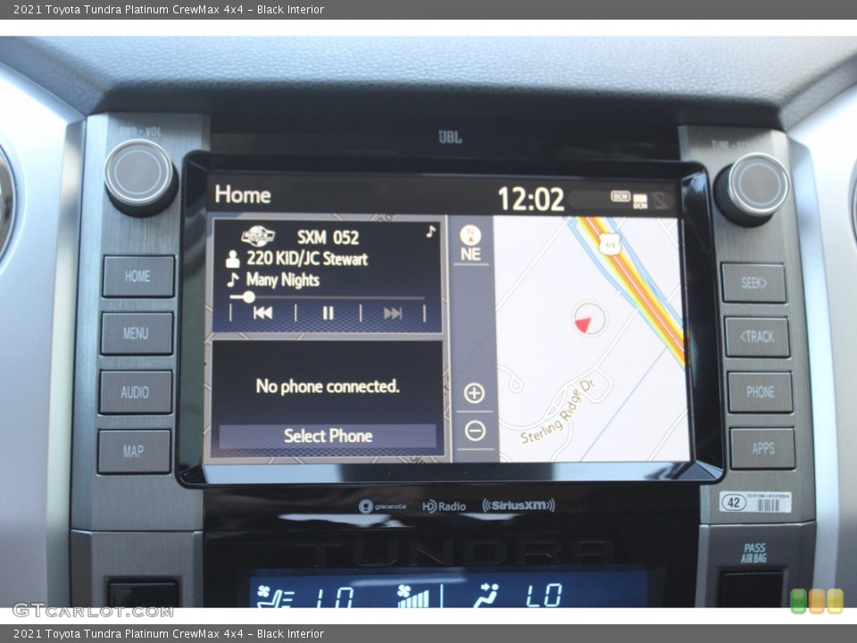 Black Interior Controls for the 2021 Toyota Tundra Platinum CrewMax 4x4 #139775967