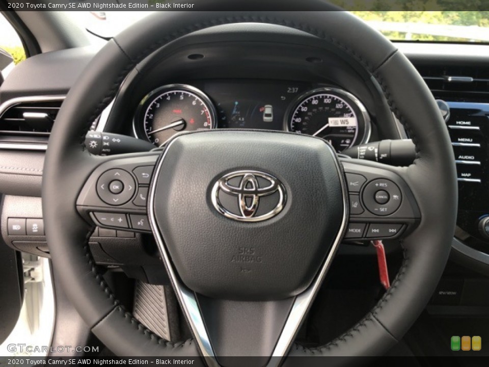 Black Interior Steering Wheel for the 2020 Toyota Camry SE AWD Nightshade Edition #139781262