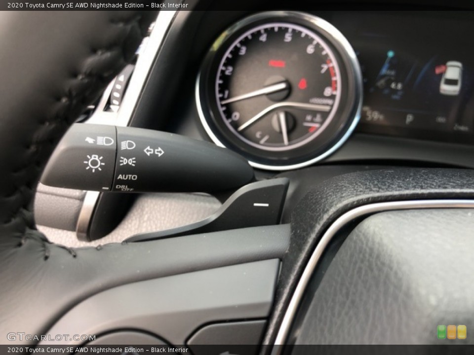 Black Interior Controls for the 2020 Toyota Camry SE AWD Nightshade Edition #139781343