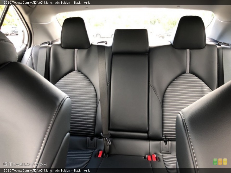 Black Interior Rear Seat for the 2020 Toyota Camry SE AWD Nightshade Edition #139781576