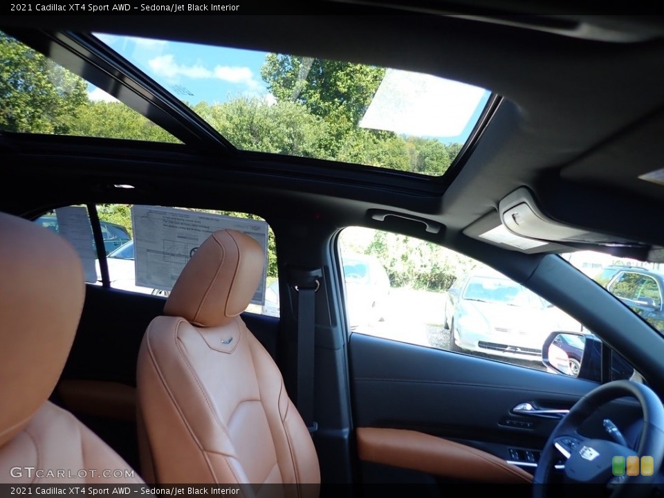 Sedona/Jet Black Interior Sunroof for the 2021 Cadillac XT4 Sport AWD #139781613