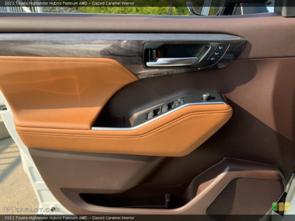 Glazed Caramel Interior Door Panel for the 2021 Toyota Highlander Hybrid Platinum AWD #139782228