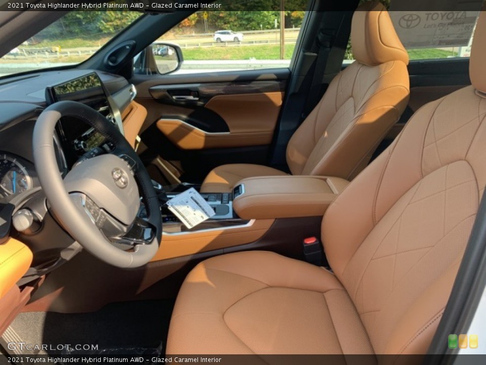 Glazed Caramel Interior Front Seat for the 2021 Toyota Highlander Hybrid Platinum AWD #139782274
