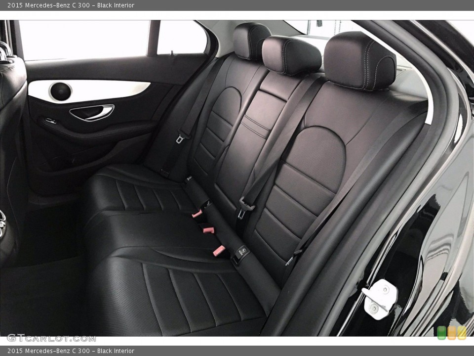 Black Interior Rear Seat for the 2015 Mercedes-Benz C 300 #139784553