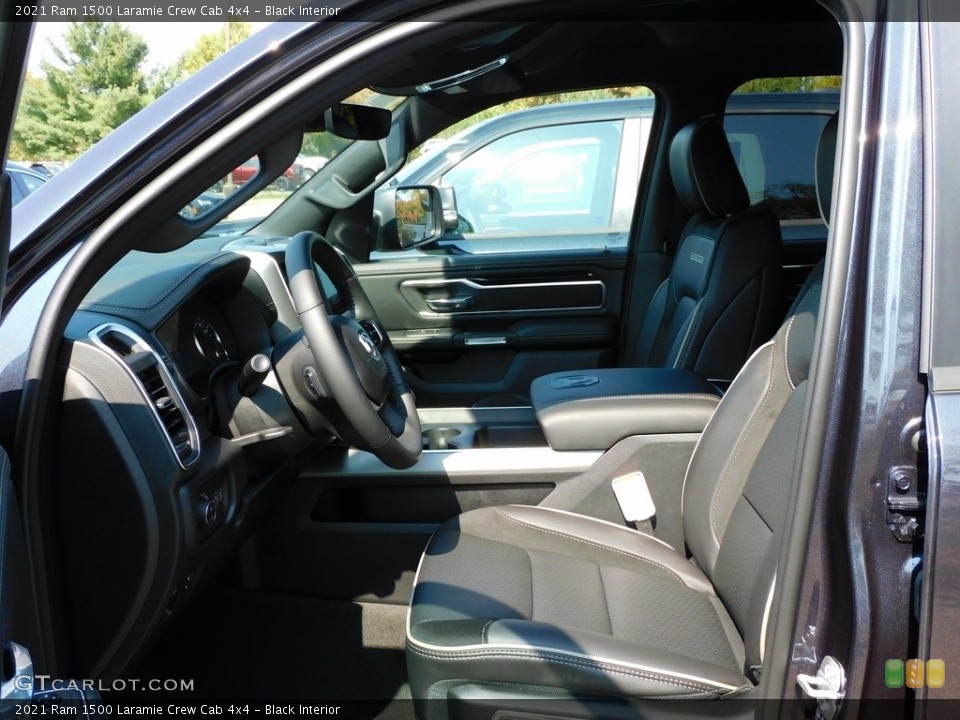 Black Interior Front Seat for the 2021 Ram 1500 Laramie Crew Cab 4x4 #139788006