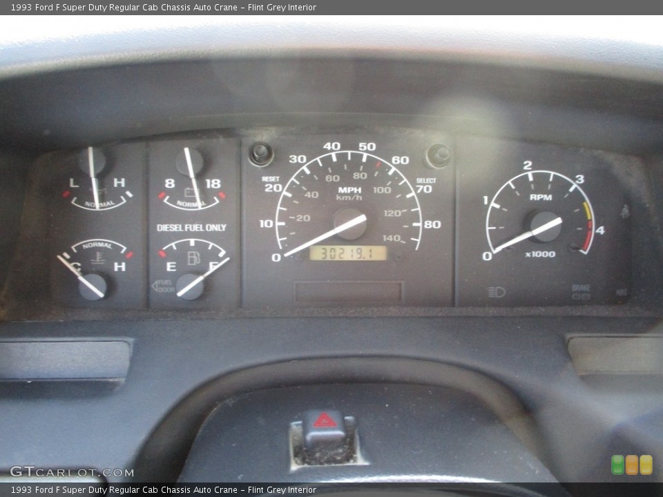 Flint Grey Interior Gauges for the 1993 Ford F Super Duty Regular Cab Chassis Auto Crane #139790818