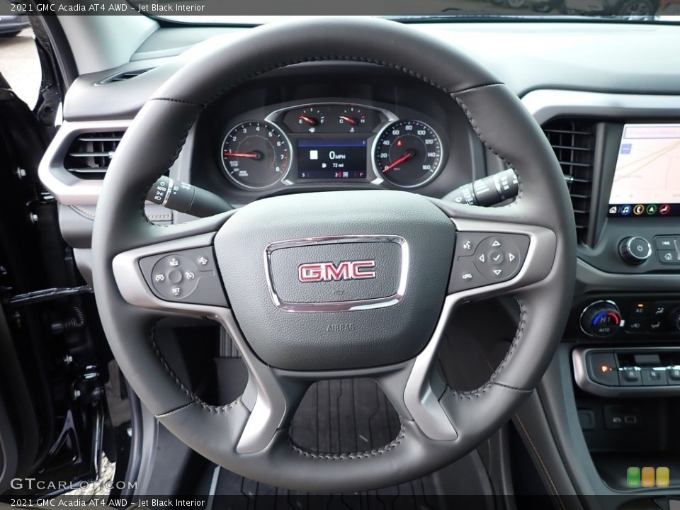 Jet Black Interior Steering Wheel for the 2021 GMC Acadia AT4 AWD #139791616
