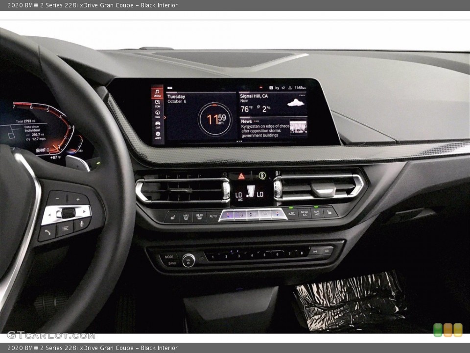 Black Interior Controls for the 2020 BMW 2 Series 228i xDrive Gran Coupe #139791685