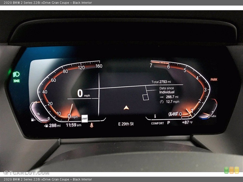 Black Interior Gauges for the 2020 BMW 2 Series 228i xDrive Gran Coupe #139792108