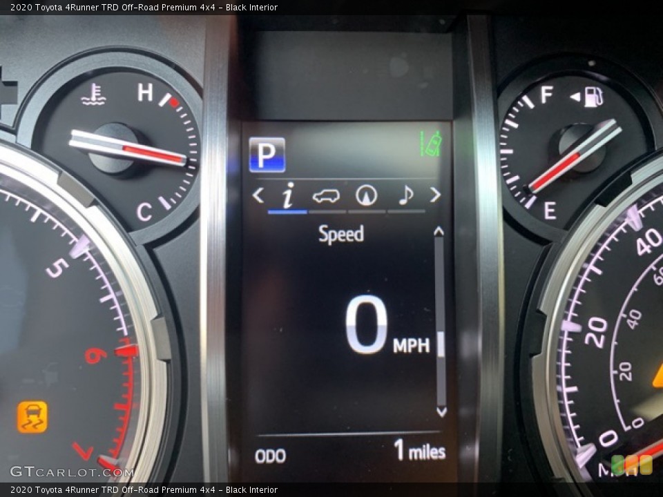 Black Interior Gauges for the 2020 Toyota 4Runner TRD Off-Road Premium 4x4 #139795690