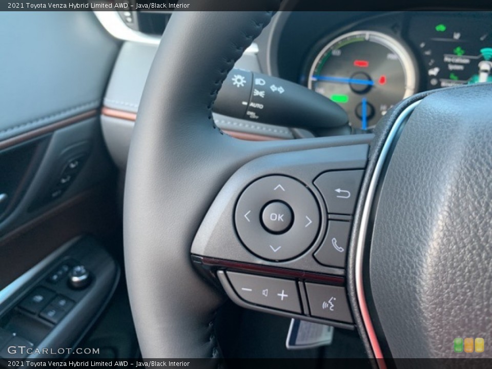 Java/Black Interior Steering Wheel for the 2021 Toyota Venza Hybrid Limited AWD #139797385