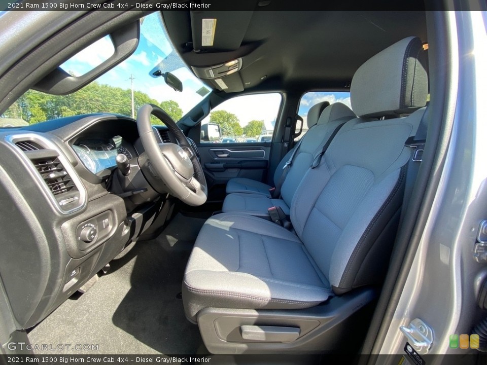 Diesel Gray/Black Interior Front Seat for the 2021 Ram 1500 Big Horn Crew Cab 4x4 #139798348