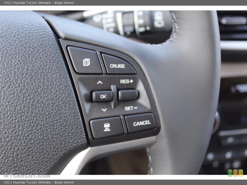 Beige Interior Steering Wheel for the 2021 Hyundai Tucson Ulitimate #139800229