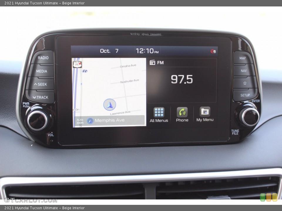 Beige Interior Navigation for the 2021 Hyundai Tucson Ulitimate #139800277
