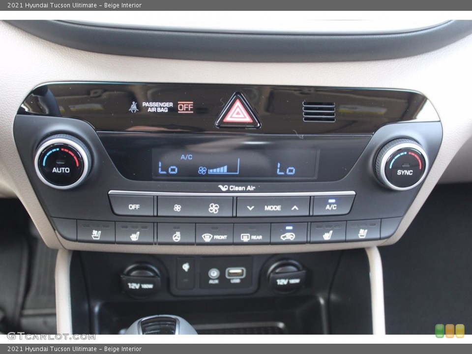 Beige Interior Controls for the 2021 Hyundai Tucson Ulitimate #139800294