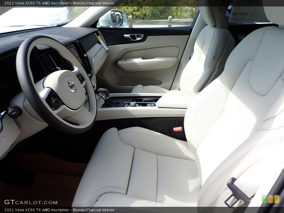 Blonde/Charcoal Interior Front Seat for the 2021 Volvo XC60 T6 AWD Inscription #139800964