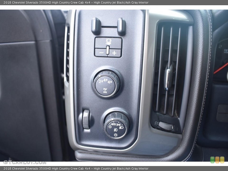 High Country Jet Black/Ash Gray Interior Controls for the 2018 Chevrolet Silverado 3500HD High Country Crew Cab 4x4 #139805796