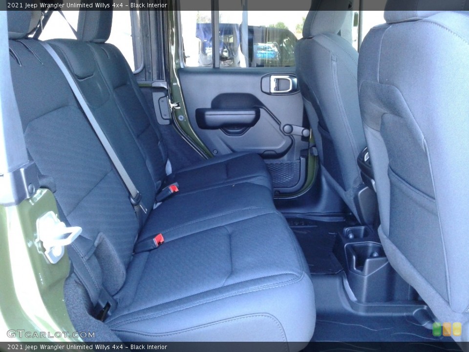 Black Interior Rear Seat for the 2021 Jeep Wrangler Unlimited Willys 4x4 #139808058