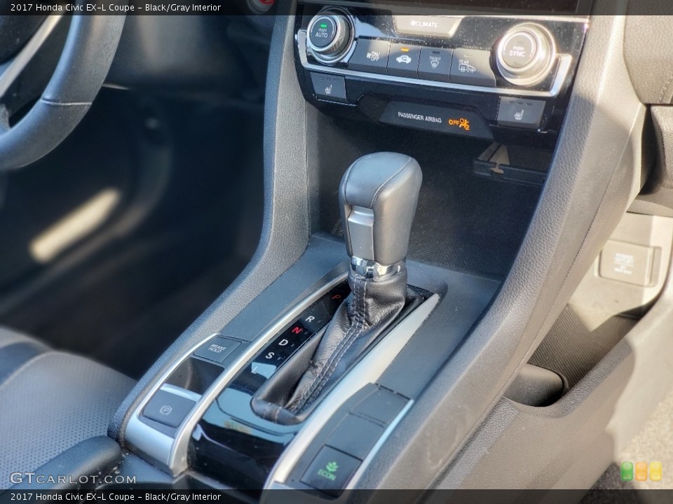 Black/Gray Interior Transmission for the 2017 Honda Civic EX-L Coupe #139808286