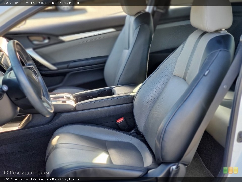 Black/Gray 2017 Honda Civic Interiors