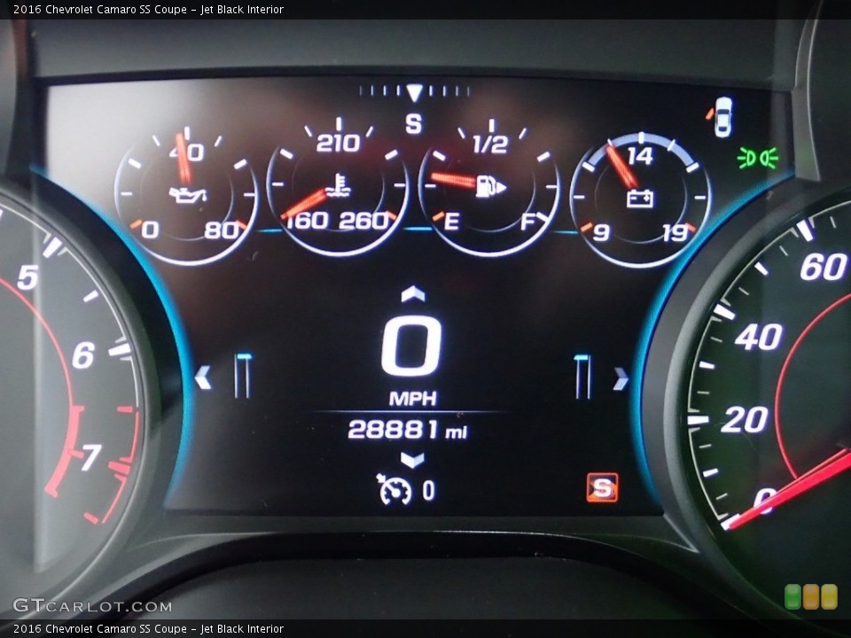 Jet Black Interior Gauges for the 2016 Chevrolet Camaro SS Coupe #139810551